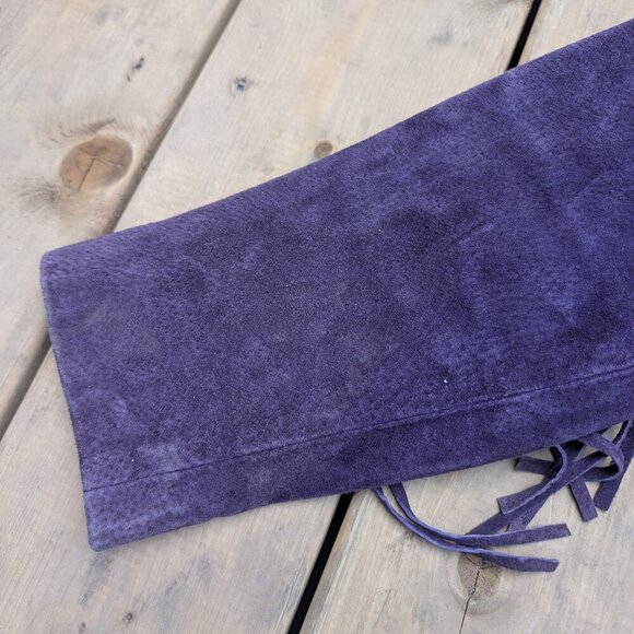 Vintage Scully Suede Leather Fringe Beaded Jacket Size Medium - Picture 5 of 12